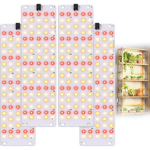 XIMEI Grow Lights for Indoor Plants, 40W LEDs Plant Lights for Seed Starting, 360 LEDs Full Spectrum with 3/9/12H Timer & 10 Dimmable Levels, 4-Pack
