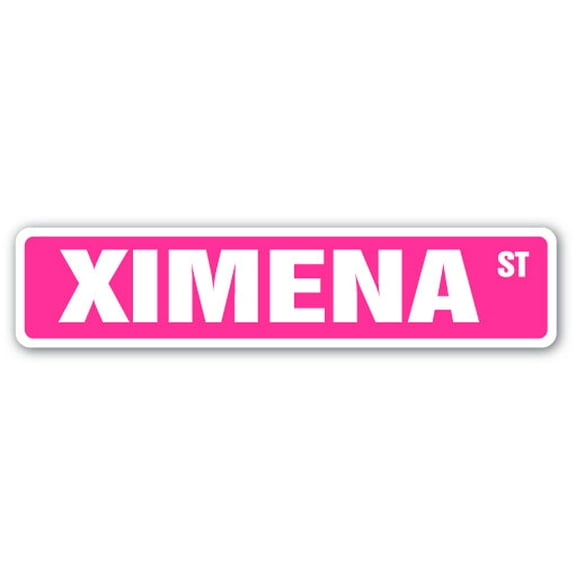 XIMENA Street Sign Childrens Name Room Sign | Indoor/Outdoor |  36" Wide
