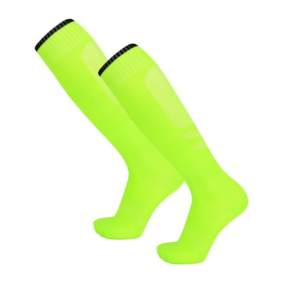 XIMIN 3 Pairs Kids Soccer Socks for Girls Boys Breathable Sports Softball Baseball Stockings Training Socks Football Socks Black (One Size, I)