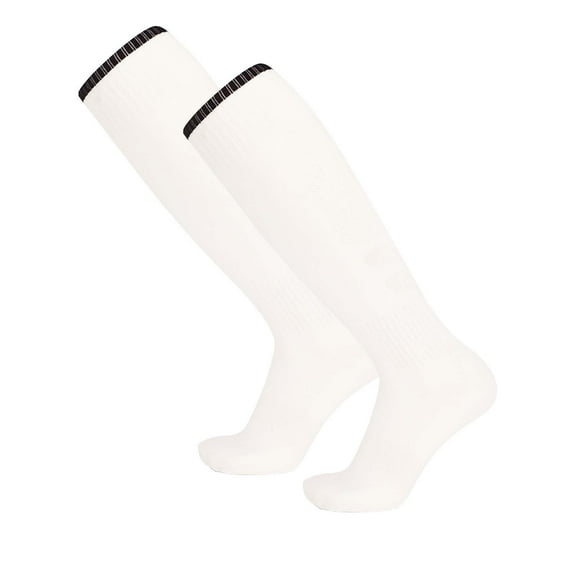 XIMIN 3 Pairs Kids Soccer Socks for Girls Boys Breathable Sports Softball Baseball Stockings Training Socks Football Socks Black (One Size, J)