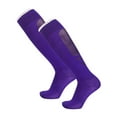 thumbnail image 1 of XIMIN 3 Pairs Kids Soccer Socks for Girls Boys Breathable Sports Softball Baseball Stockings Training Socks Football Socks Black (One Size, Purple), 1 of 7