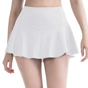 XIMIN A Line Shorts for Teen Girls Women Custom Soild Custom High Waisted Leggings Running Pilates Workout Soft Yoga Skirt Shorts Pants