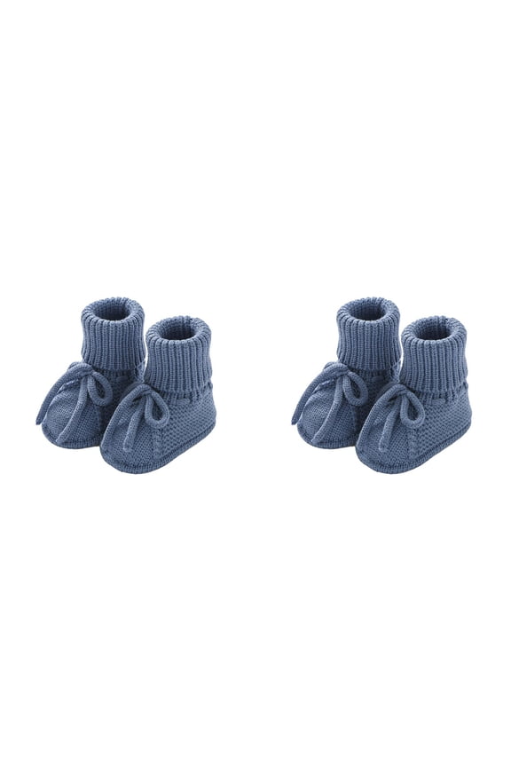 Baby Booties Newborn First Walkers Cozy Shoes Sock Shoes Warm Hand Knit Soft Booties for Toddler Infant Boy Girl Cozy Shoes