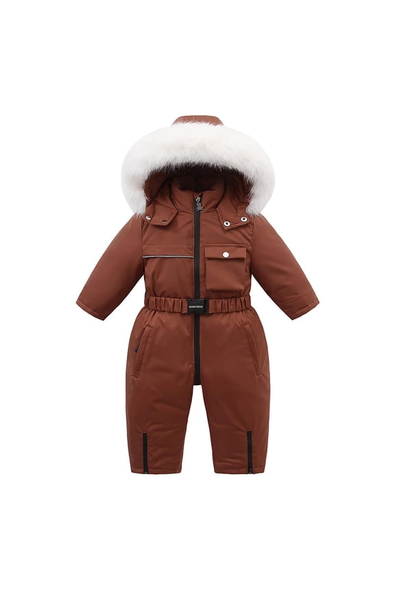 Baby Boy Girl Snowsuit Toddler Winter Girl Jacket Coat Snow Ski Suit Clothes Hooded Jumpsuit Romper Coat Outwear Kid Snow Suits Outfits