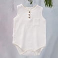 thumbnail image 1 of XIMIN Baby Boy Romper Sleeveless Cotton Linen Bodysuit Tank Top One Piece Neutral Newborn Baby Summer Clothes/Outfits, 1 of 9