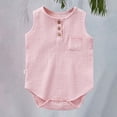 thumbnail image 1 of XIMIN Baby Boy Romper Sleeveless Cotton Linen Bodysuit Tank Top One Piece Neutral Newborn Baby Summer Clothes/Outfits, 1 of 9