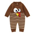 thumbnail image 1 of XIMIN Baby Gir Girl Boy Cute Turkey Embroidery Smocked Bodysuit Clothes Long Sleeve Sweater One Piece Romper Infant Newborn Thanksgiving Outfits, 1 of 7