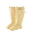 thumbnail image 1 of XIMIN Baby Girls Bow Knee High Socks Toddler Leggings Ruffle Stockings Long Cotton Tube Socks Dress Socks Baby Girls Knee High Socks Tube Bow Long Stockings, 1 of 4