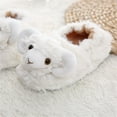 thumbnail image 1 of XIMIN Baby Infant Soft Plush Cartoon Animal Cute Goat Slippers Indoor Warm Ankle Flat Kids Home Slippers Toddler Fuzzy Thick Winter Closed Toe Slippers, 1 of 8