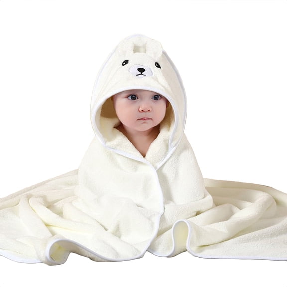 XIMIN Baby Premium Soft Bath Towel for Boys Girls Natural Stuff Towel Ultra Absorbent Cute Soft Coral Velvet Coral Fleece Dinosaur Bath Towel