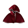 thumbnail image 1 of XIMIN Baby Toddler Girl Solid Color Hooded Poncho Princess Cape Cloak Autumn Winter Faux Fur Jacket Outerwear Cover Cloak Car Seat Coat, 1 of 4