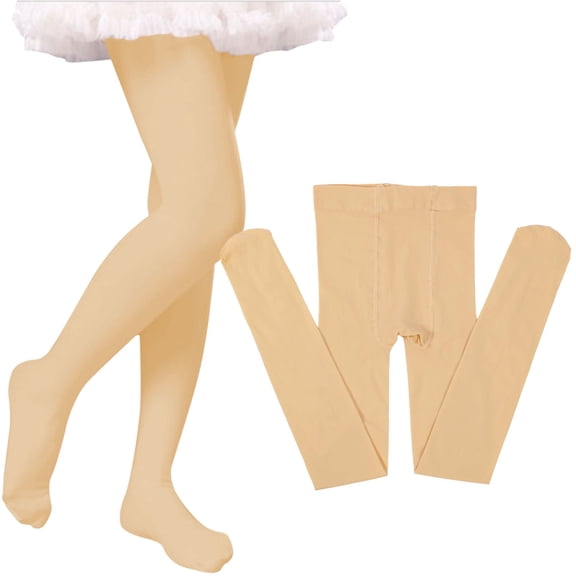 XIMIN Ballet Tights for Girls Dance Toddler Girls Leggings Stocking Footed Ultra-Soft Kids Super Elasticity School Uniform Dance Socks (9-10 Years, Pink)
