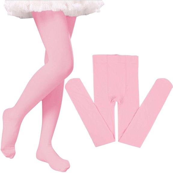 XIMIN Ballet Tights for Girls Dance Toddler Girls Leggings Stocking Footed Ultra-Soft Kids Super Elasticity School Uniform Dance Socks (9-10 Years, Red)