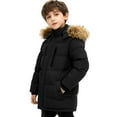 thumbnail image 1 of XIMIN Boy's Water Resistant Winter Coats Warm Thicken Puffy Hooded Insulated Thicken Parka Coat Warm Fleece Lined Outwear Windbreaker Ski Jacket, 1 of 8