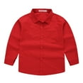 thumbnail image 1 of XIMIN Boys Button Down Shirts Long Sleve Plaid Dress Shirt Formal Unifrom Western Shirts for Boy Hawaii Shirt Cool Summer Casual Blouse (10-11 Years, Red), 1 of 8