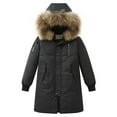 thumbnail image 1 of XIMIN Boys Girls Long Coat Insulated Heavyweight Puffer Jacket Waterproof Fleece Lined Parka Jackets Insulated Parka with Faux Fur Hooded Padded Down Coat, 1 of 3