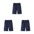 thumbnail image 1 of XIMIN Boys' Middle School Pupils Pupils' Shorts Middle Fives School Pants Babygirl Clothes Adjustable Waist Stretch Flat Front Shorts for School Uniform (4-5 Years, Navy), 1 of 5