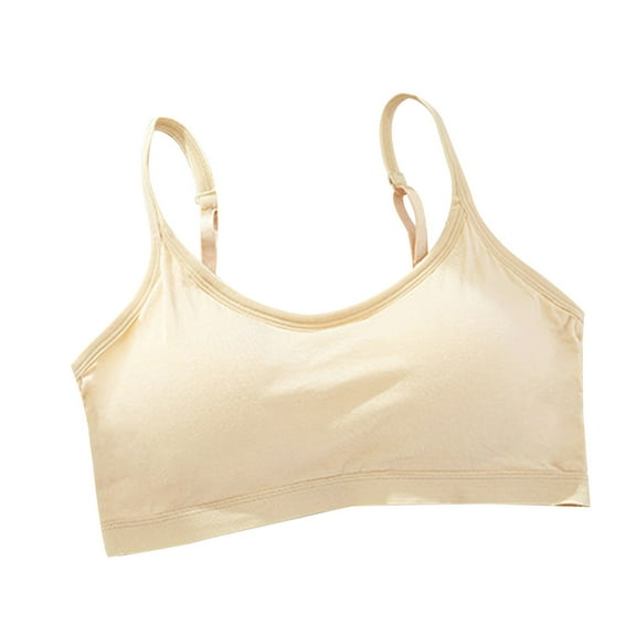 XIMIN Comfortable Children's Underwear Teens Girls Training Bra Comfort Stretch Bralette Cotton Padded Sports Bra for Big Girls