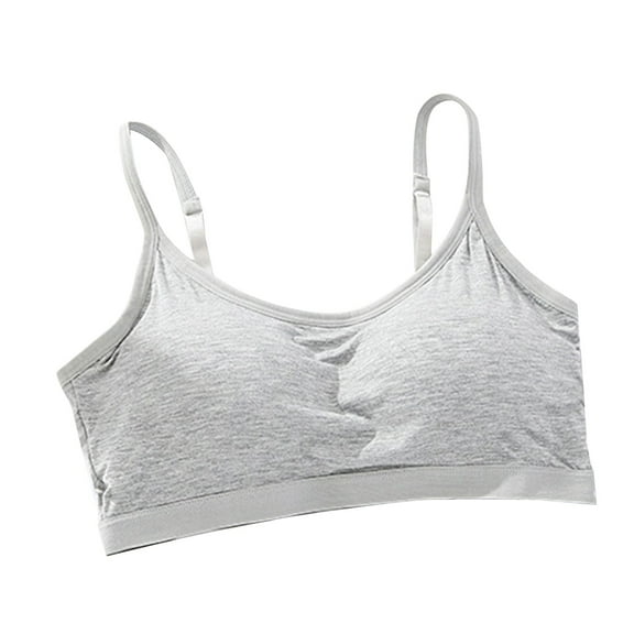 XIMIN Comfortable Children's Underwear Teens Girls Training Bra Comfort Stretch Bralette Cotton Padded Sports Bra for Big Girls