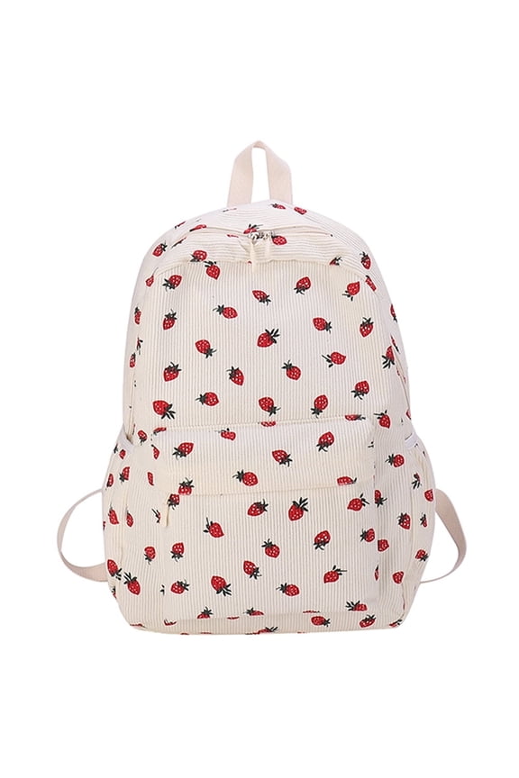 Cute Strawberry Backpack Kawaii Aesthetic Backpack Waterproof Casual Daypack College Laptop Backpack for Women Fashion Travel Daypack