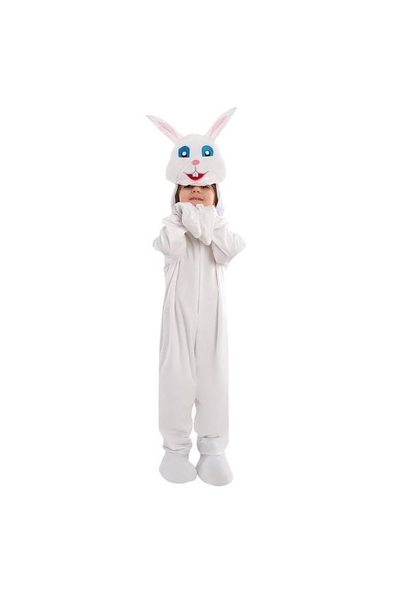 Easter Bunny Carrot Hooded Onesie Pajamas Unisex Animal Costume One Piece Jumpsuit for Kids Boys Girls