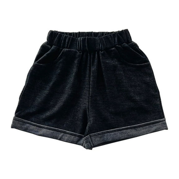 XIMIN Fashion Shorts Clothes Kids Girls Clothes Kids Toddler Baby Girls Dark Blue Denim Jeans Fit Denim Pants with Back Pockets Jeans Pants Clothing