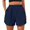 thumbnail image 1 of XIMIN Female Sweat Shorts for Soccer Running Shorts for Women Casual Elastic Band High Waisted Shorts Baggy Shorts with Pockets, 1 of 7