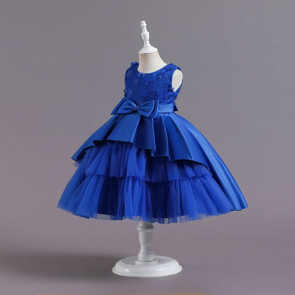 XIMIN Girl Princess Dresses Birthday Party Prom Ball Gown Tulle Tutu Dress for Girl Wedding Pageant Dresses Comfortable Breathable Casual Spring and Summer