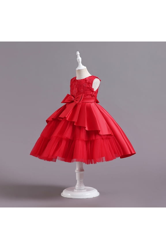 Girl Princess Dresses Birthday Party Prom Ball Gown Tulle Tutu Dress for Girl Wedding Pageant Dresses Comfortable Breathable Casual Spring and Summer