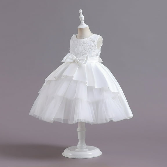 XIMIN Girl Princess Dresses Birthday Party Prom Ball Gown Tulle Tutu Dress for Girl Wedding Pageant Dresses Comfortable Breathable Casual Spring and Summer