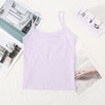 thumbnail image 1 of XIMIN Girls Cotton Tank Top Kids Spaghetti Straps Sleeveless Camisole Plant-Based Dyes Basic Tees Summer Solid Tshirt Y2k Cami Hypoallergenic (5-6 Years, Purple), 1 of 9