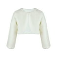 thumbnail image 1 of XIMIN Girls Long Sleeve Cardigan Cotton Wedding Party Dress Coat Faux Fur Jacket Open Front Shrug Long Sleeve Top Cute Jacket Princess Cape Cardigan Outwear, 1 of 6