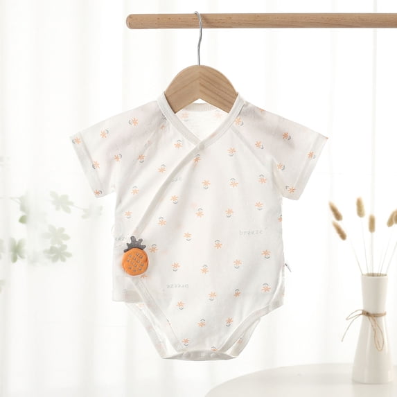 XIMIN Infant Baby Cute Animal Graphic Side Snap Romper Cute Long Sleeve Bodysuits Onsie Newborn Boys Girls Cotton Basic Pattern Jumpsuit