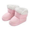 thumbnail image 1 of XIMIN Infant Cozy Soft Slippers Warm Fur Lining Soft Boots with Non-Slip Rubber Texture Sole Baby Boy Girl Ankle Shoes Toddler Winter Snow Crib Shoes, 1 of 9