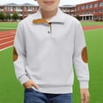 thumbnail image 1 of XIMIN Kid Boys Long Sleeve Henry Stand Collar Sweatshirt Pullover Lightweight Quarter Button up Sweatshirt Fall Corduroy Casual Sweatshirts, 1 of 4