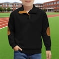 thumbnail image 1 of XIMIN Kid Boys Long Sleeve Henry Stand Collar Sweatshirt Pullover Lightweight Quarter Button up Sweatshirt Fall Corduroy Casual Sweatshirts, 1 of 4