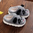 thumbnail image 1 of XIMIN Kid Girls Cute Animal Panda Slippers Soft Plush House Shoes Rubber Anti Slip Home & Outdoor Cartoon Gifts for Birthday Christmas Fluffy Warm Slide, 1 of 8