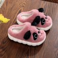 thumbnail image 1 of XIMIN Kid Girls Cute Animal Panda Slippers Soft Plush House Shoes Rubber Anti Slip Home & Outdoor Cartoon Gifts for Birthday Christmas Fluffy Warm Slide, 1 of 8