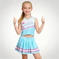 thumbnail image 1 of XIMIN Kid Girls Sweetheart Cheerleader Uniform Dress Up Outfit Costume, Cheerleading Uniform Outfit for Sports Games & Party Birthday Gift, 1 of 3