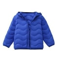 thumbnail image 1 of XIMIN Kids Boys Girls Soft Solid Color Loose Down Jacket Long Sleeve Snap Button Lightweight and Packable Jacket Fashion Winter Warm Outerwear, 1 of 3