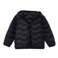 thumbnail image 1 of XIMIN Kids Boys Girls Soft Solid Color Loose Down Jacket Long Sleeve Snap Button Lightweight and Packable Jacket Fashion Winter Warm Outerwear, 1 of 4