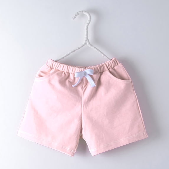 XIMIN Kids Boys Girls Solid Color Uniform School Athletic Shorts with Adjustable Waist Plain Color Causal Jogger Swim Shorts Elastic Short with Pockets
