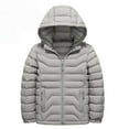 thumbnail image 1 of XIMIN Kids Boys Quilted Lined Hooded Puffer Jacket Quilted Winter Windproof Long Sleeve Padded Down Coat Water-Resistant Full Zip Bubble Jackets Warm Outerwear, 1 of 8
