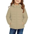 thumbnail image 1 of XIMIN Kids Coat Girls Boys Warm Quilted Puffer Jacket Travel Jackets Lightweight Long Sleeve Packable Fall Winter Outerwear Coats Cozy Tween Trendy Clothes, 1 of 9