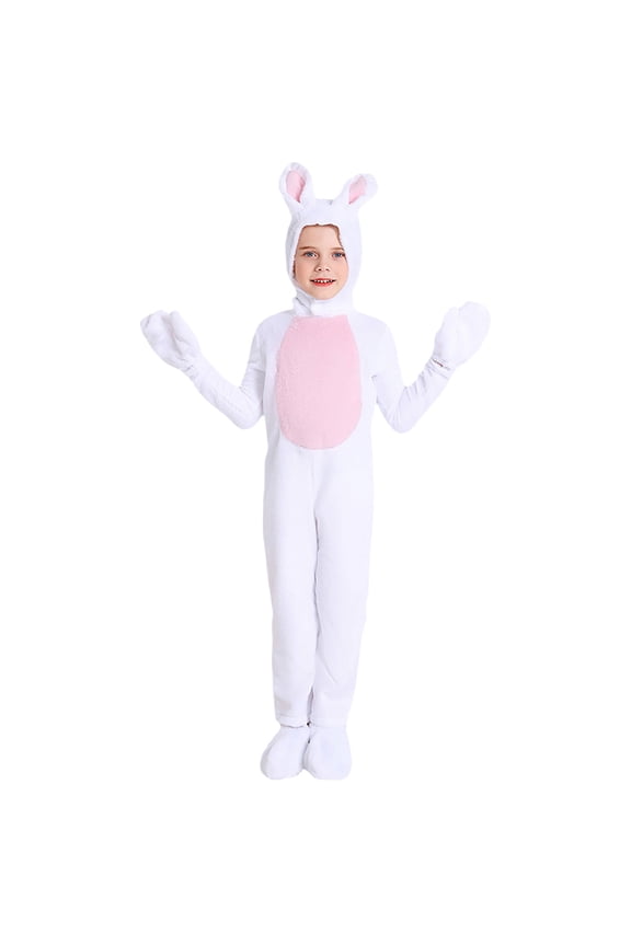 Kids Easter Bunny Romper Rabbit Animal Plush Set Onesie for Child Christmas Halloween Onepiece Clothes