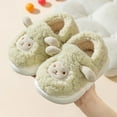 thumbnail image 1 of XIMIN Kids Slippers Girls Boys Slip On Cozy Plush House Cute Cartoon Sheep Fuzzy Shoes with Thick Sole Memory Foam Non-Slip Winter Warm Footwear, 1 of 5