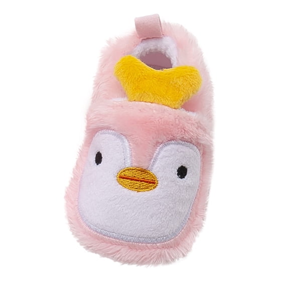 XIMIN Kids Slippers Low Heel Shoes Girls Boys Fuzzy Cute Cartoon Shape Slippers Memory Foam Soft Warm Plush Bedroom House Shoes Indoor Outdoor Slides