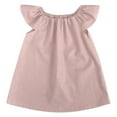 thumbnail image 1 of XIMIN Kids Toddler Baby Girls Spring Summer Solid Color Cotton Ruffle Dress Sleeveless Princess Dress Cotton Line Casual A-Line Dress Clothes Baby Girl Dresses, 1 of 3