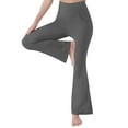 thumbnail image 1 of XIMIN Ladies Solid Color Pants Womens High Waist Pant Soft Sport Yoga Leggings Workout Running Trousers Casual Wide Leg Pants Stretchy Boho Pants(Dark Gray,XL), 1 of 5