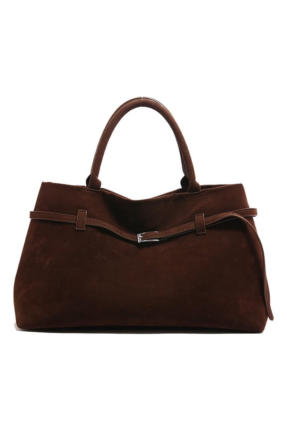 Ladies Top Handle Satchel Suede Tote Bag for Women Womens Purse Handbag Brown Retro Top Handle Bag Fashion Shoulder Satchel Work Bags